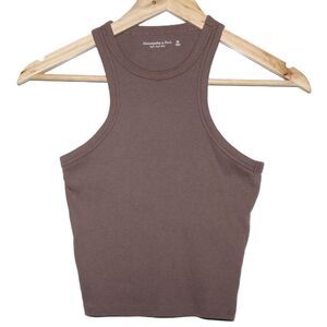 Abercrombie & Fitch Soft A&F Rib Brown Sleeveless Tank Top Size Extra Small XS